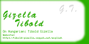 gizella tibold business card